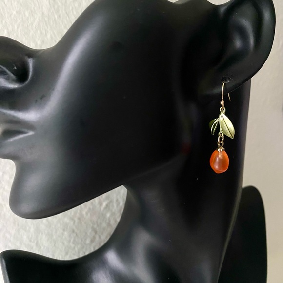 🍊Orange Fruit Drop Dangle Earrings - Picture 3 of 9